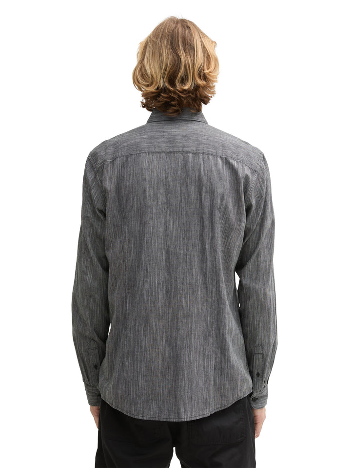 FITTED CHAMBRAY SLUBYARN SHIRT