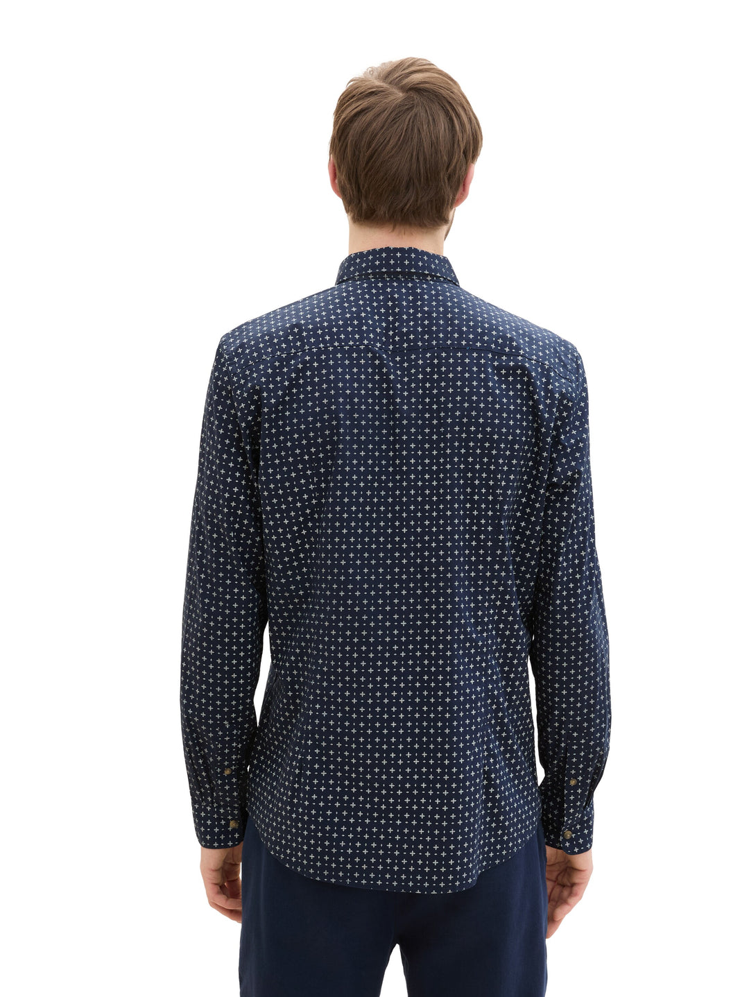 FITTED PRINTED POPLIN SHIRT