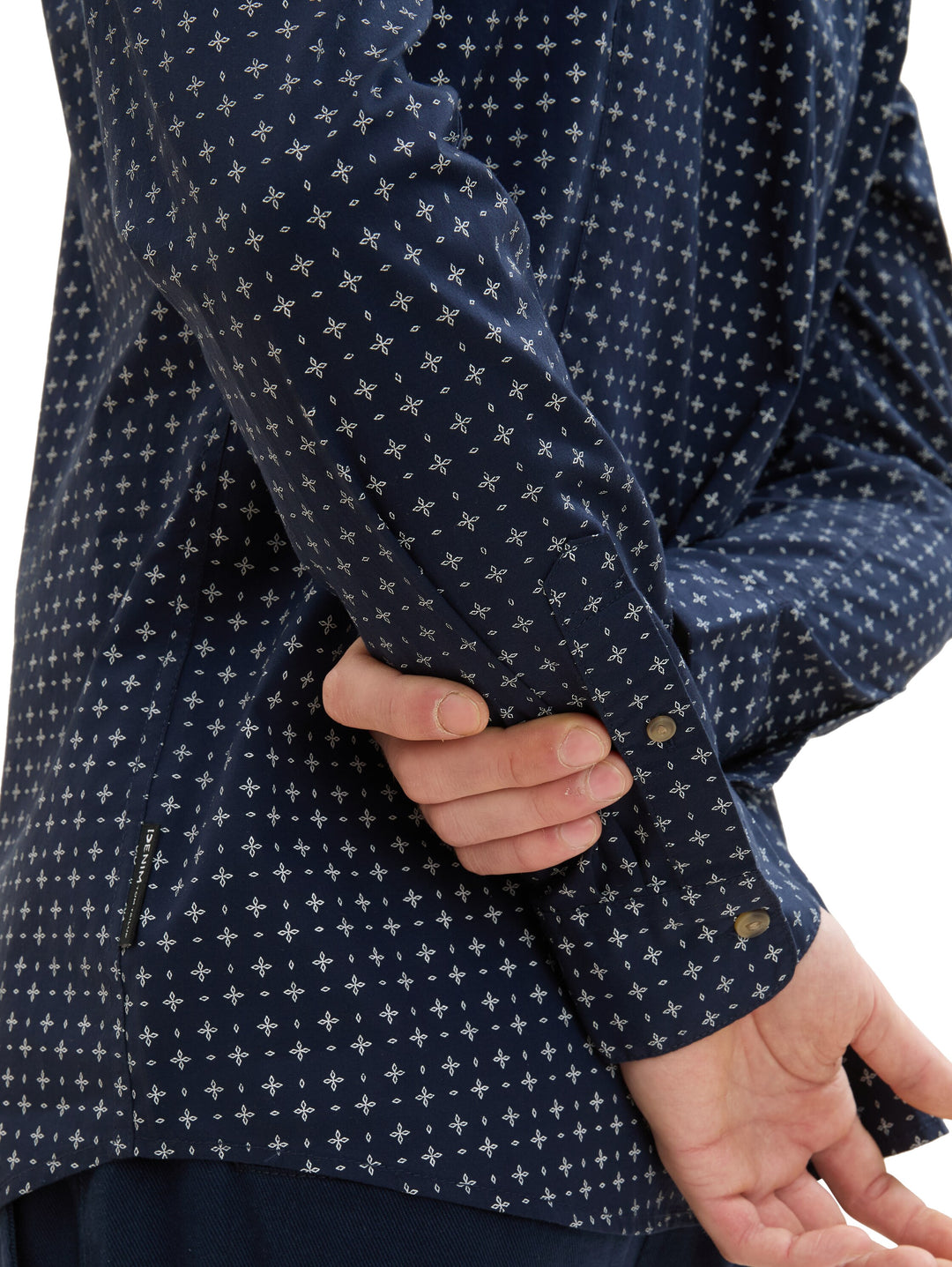 FITTED PRINTED POPLIN SHIRT