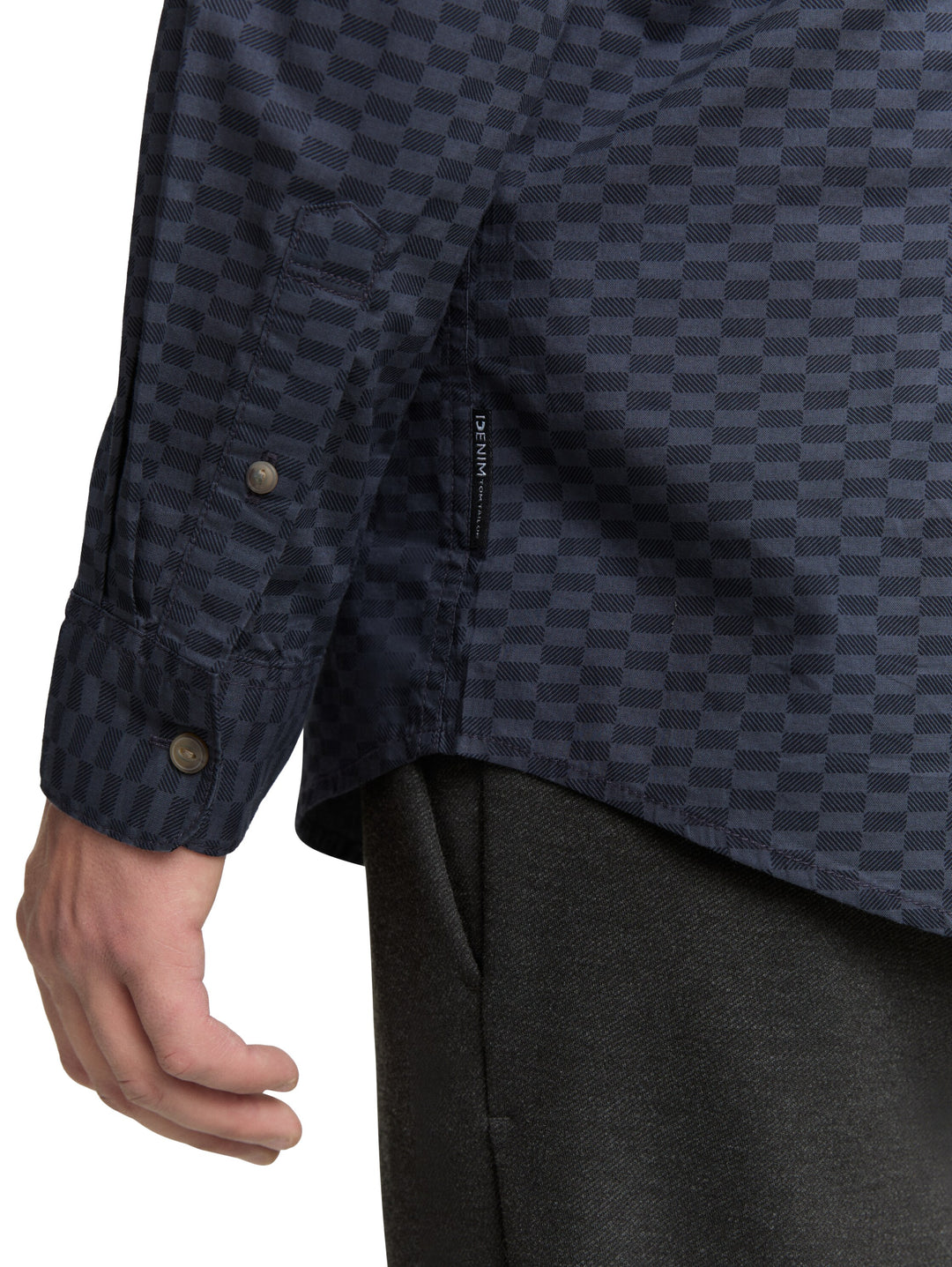 FITTED PRINTED POPLIN SHIRT