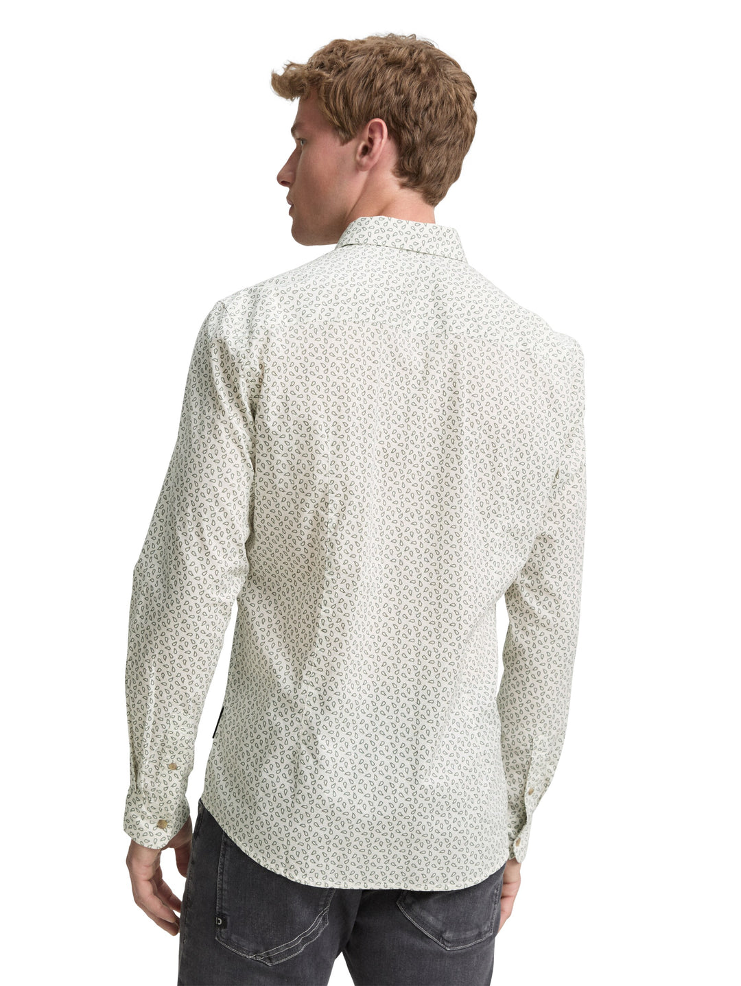 FITTED PRINTED POPLIN SHIRT