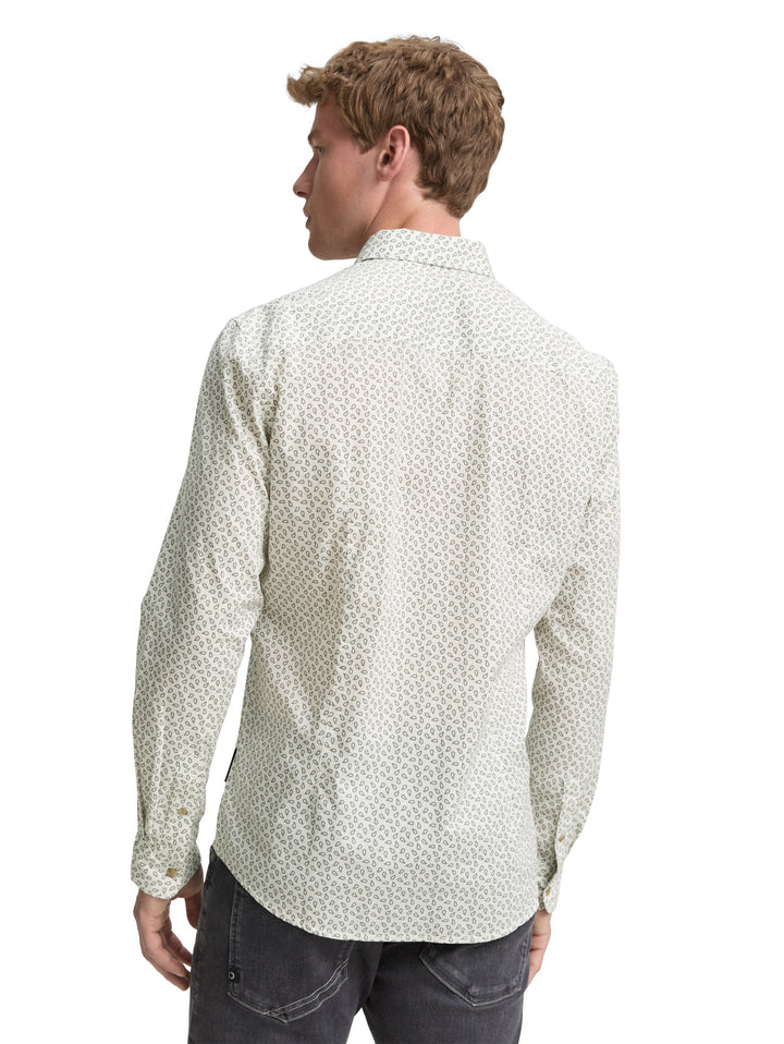 FITTED PRINTED POPLIN SHIRT