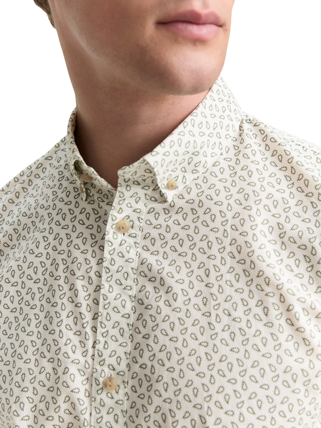 FITTED PRINTED POPLIN SHIRT