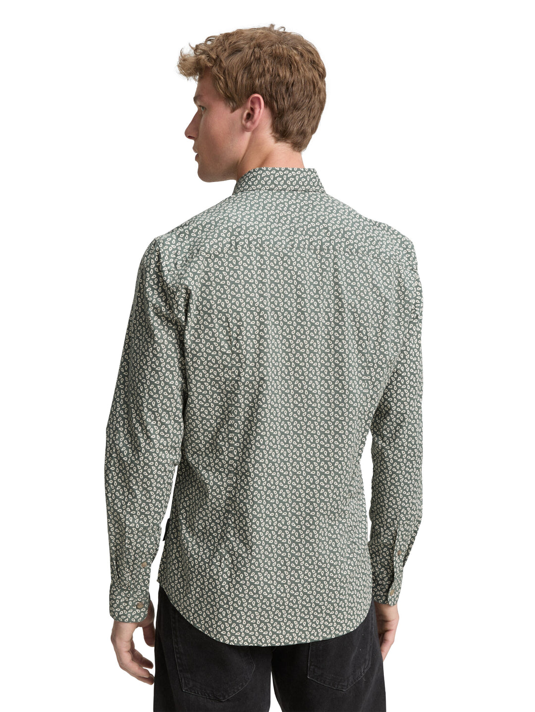 FITTED PRINTED POPLIN SHIRT
