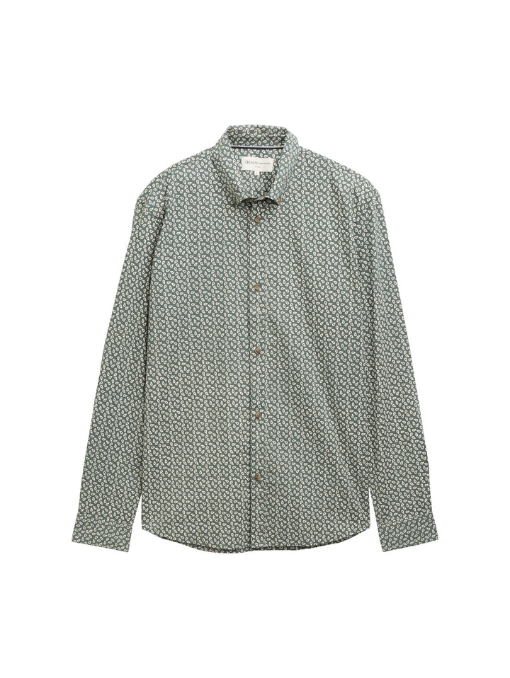 FITTED PRINTED POPLIN SHIRT