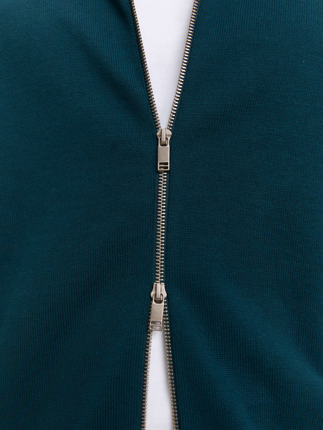 RELAXED TWOWAY ZIPPER KNITTED JACKET