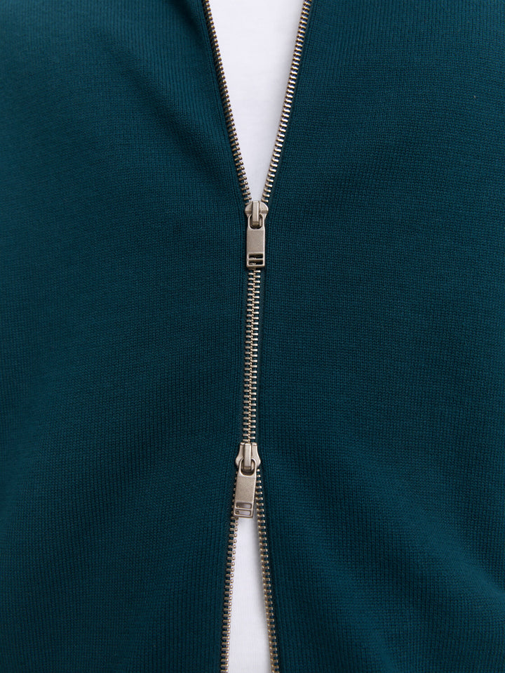 RELAXED TWOWAY ZIPPER KNITTED JACKET