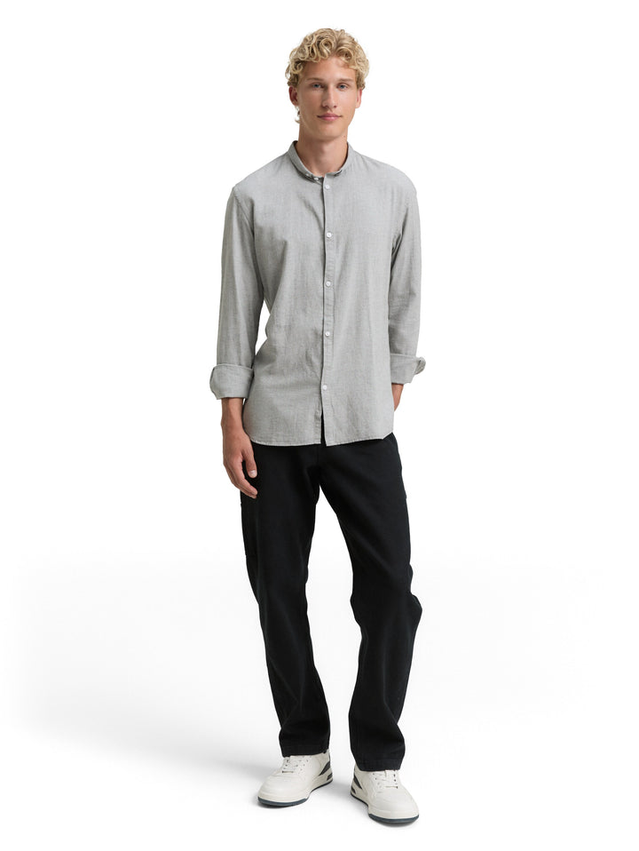 FITTED TWILL MELANGE SHIRT