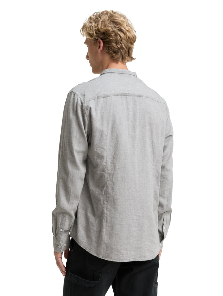 FITTED TWILL MELANGE SHIRT