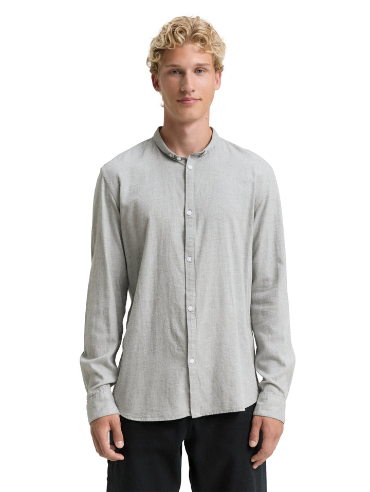 FITTED TWILL MELANGE SHIRT
