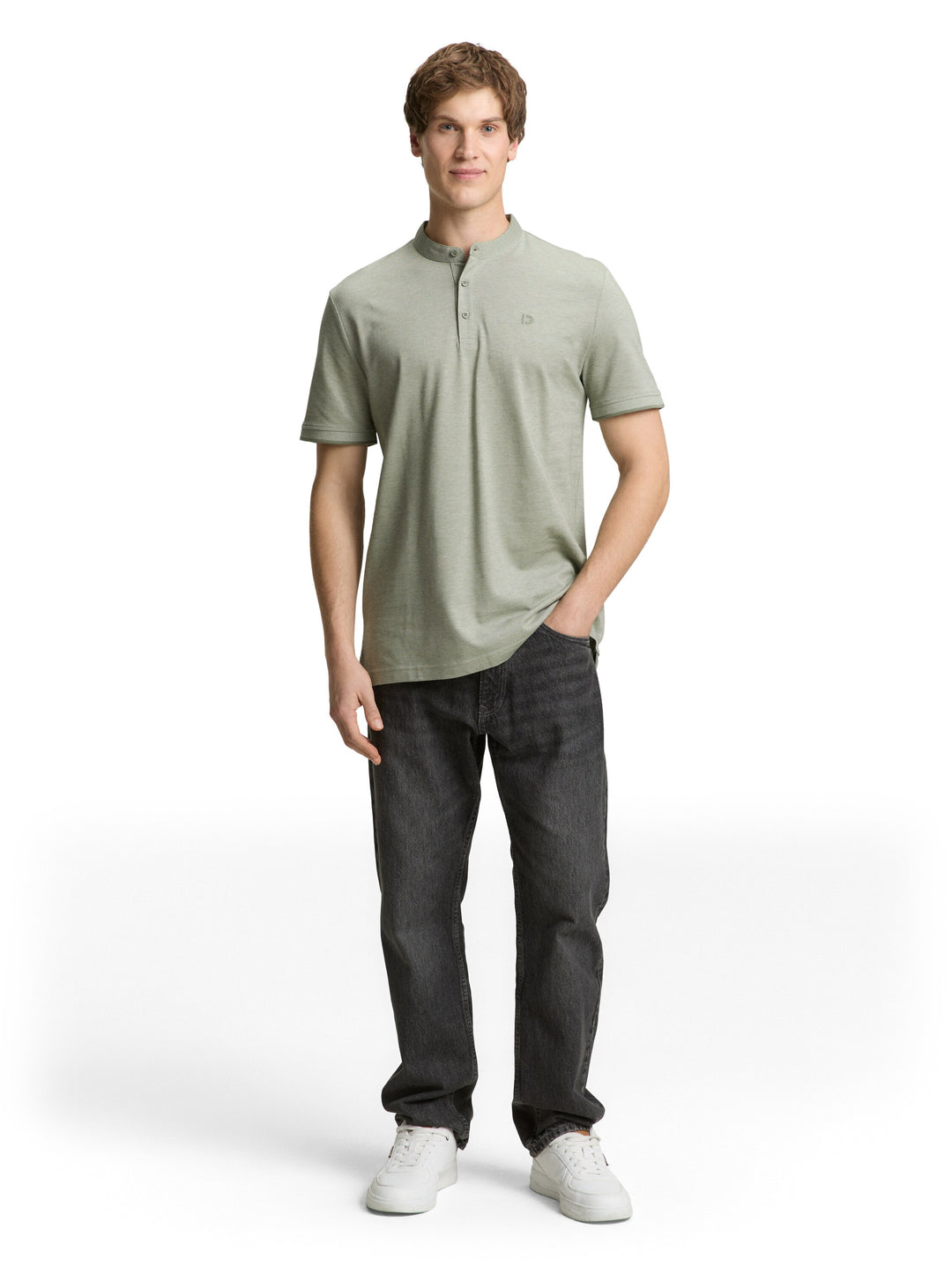 STAND UP COLLAR TWO TONE POLO