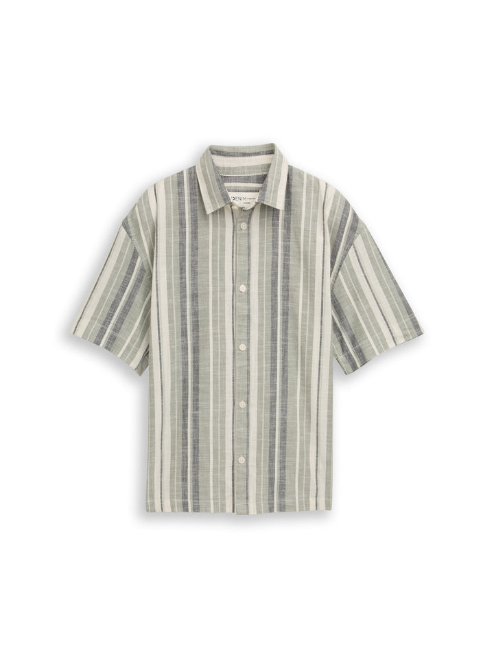 LOOSE FIT STRAIGHT HEM SHIRT