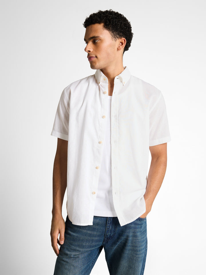 RELAXED COTTON LINEN SHIRT