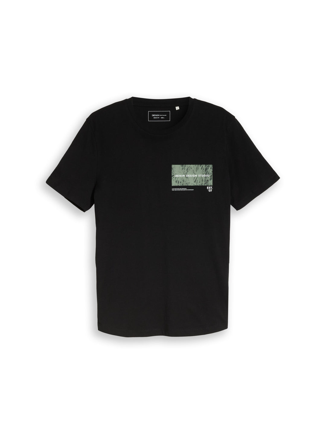 ROUNDED HEM PRINTED T-SHIRT