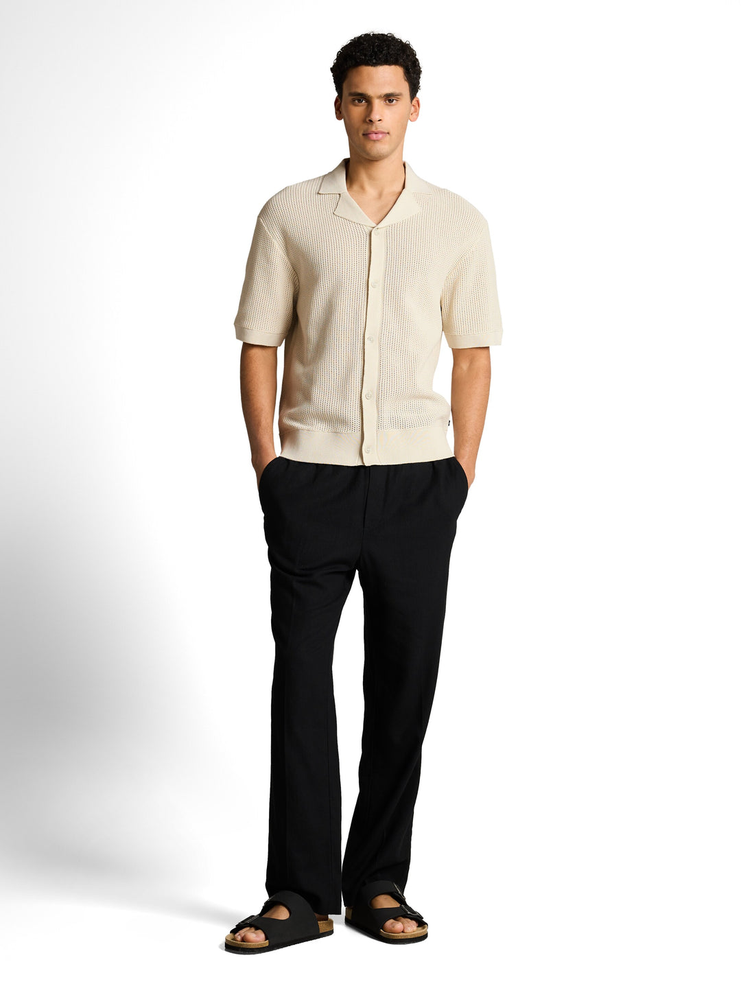 OPEN KNIT POLO