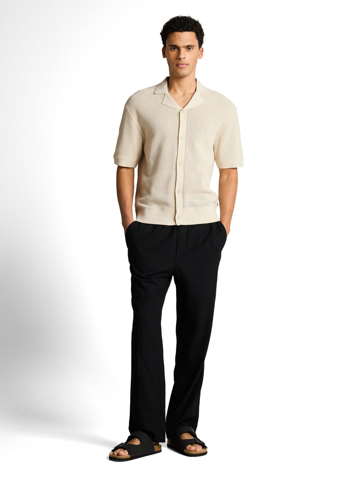 OPEN KNIT POLO