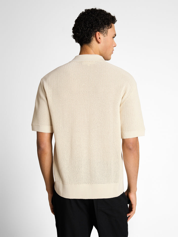 OPEN KNIT POLO