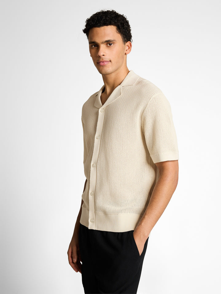 OPEN KNIT POLO