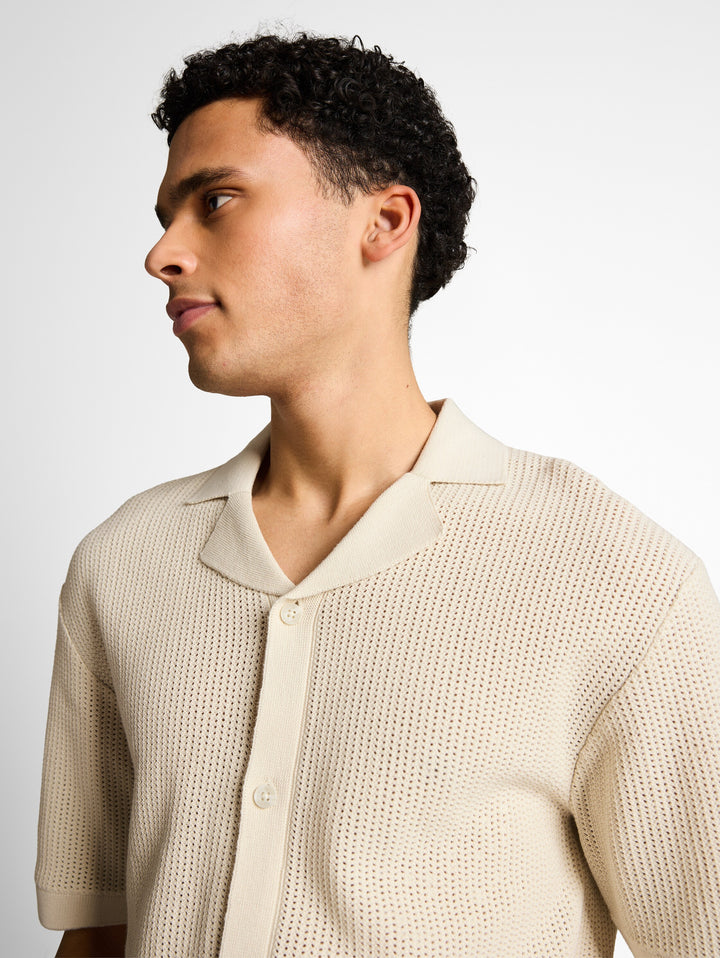 OPEN KNIT POLO