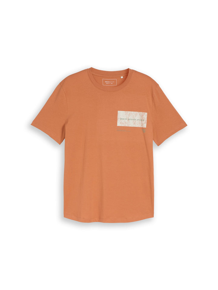 ROUNDED HEM PRINTED T-SHIRT
