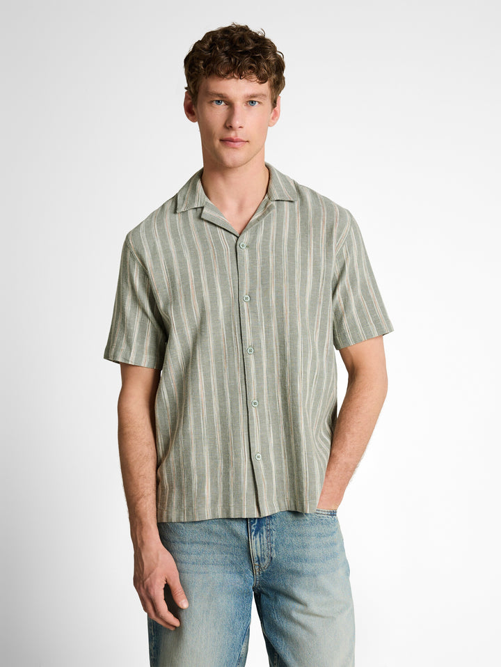 RELAXED STRUCTURED STRIPED SHIRT