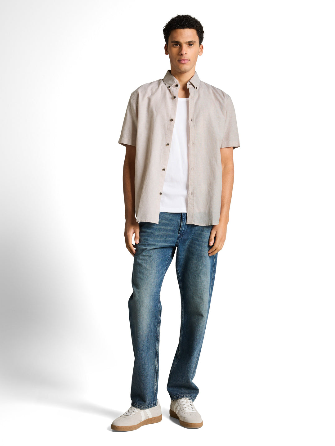 RELAXED COTTON LINEN SHIRT