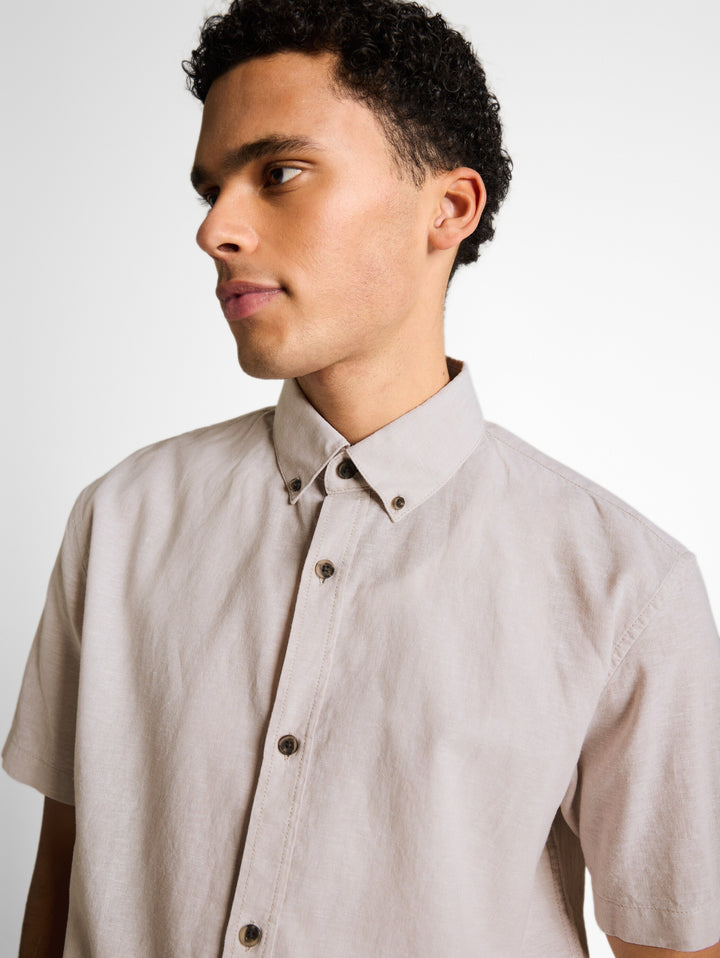 RELAXED COTTON LINEN SHIRT