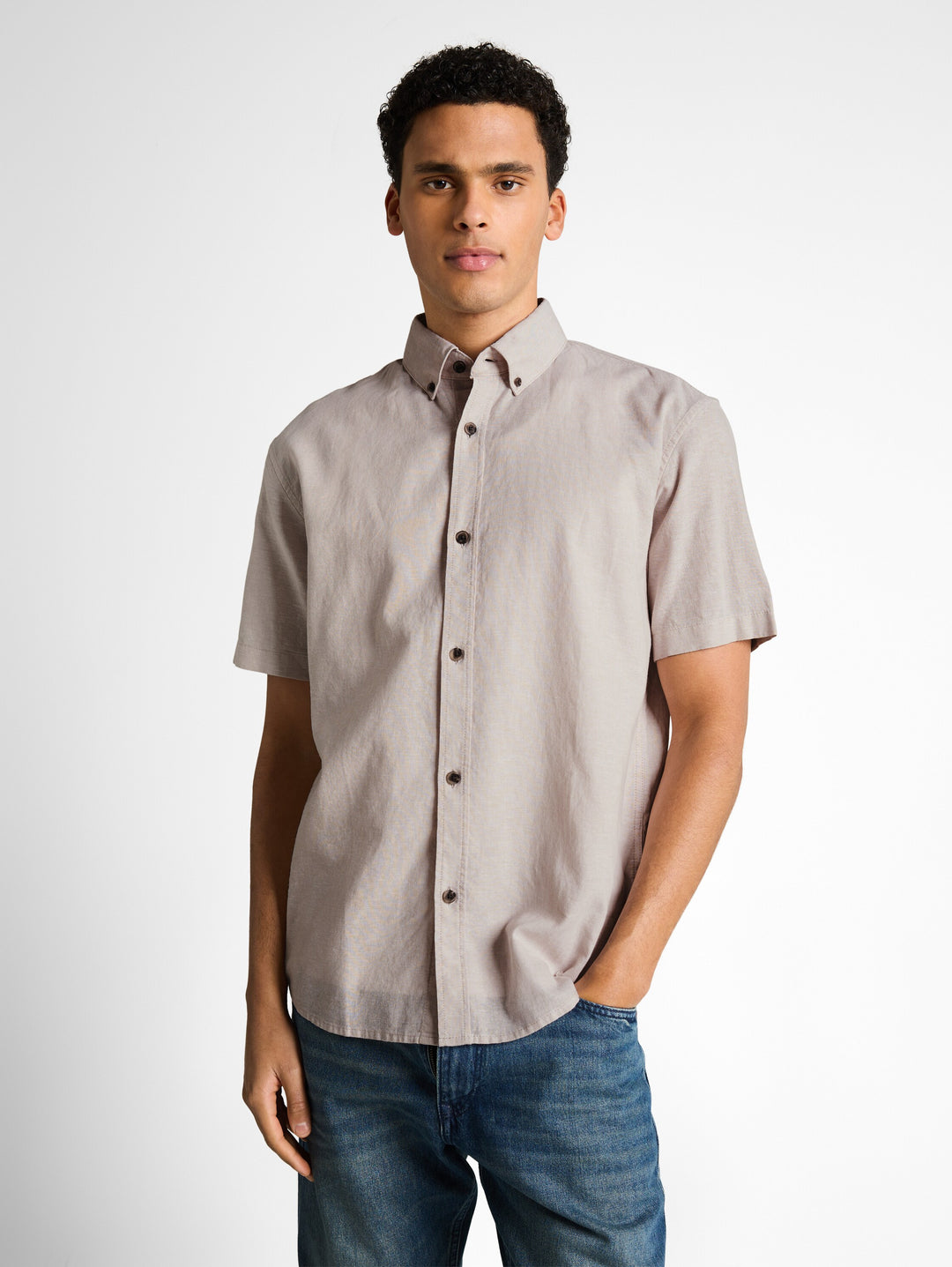 RELAXED COTTON LINEN SHIRT