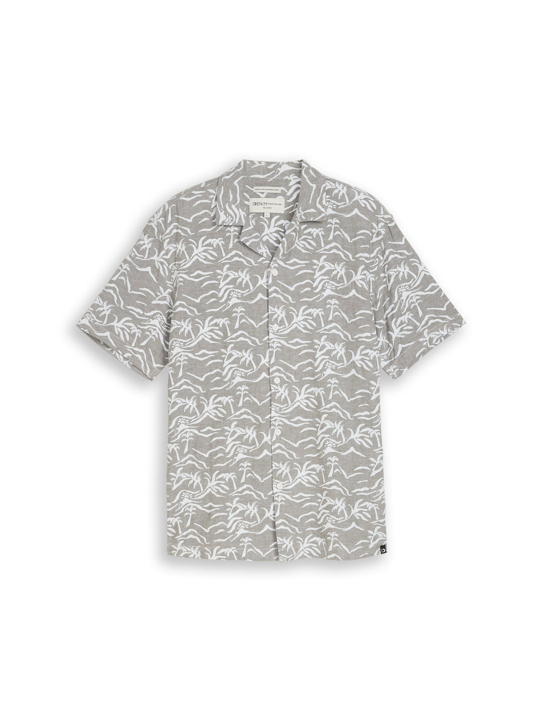 RELAXED PRINTED VISCOSE LINEN SHIRT