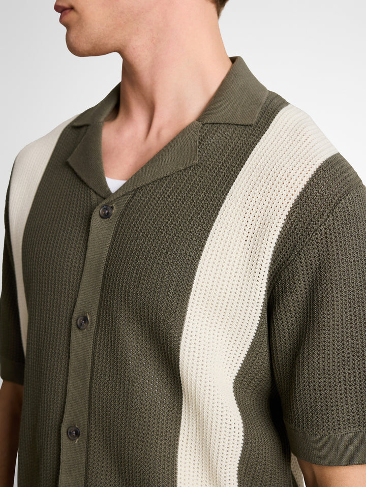 OPEN KNIT POLO