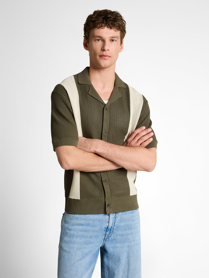 OPEN KNIT POLO