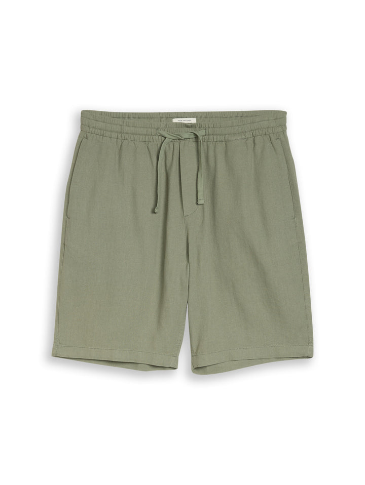 RELAXED VISCOSE LINEN BEACH SHORTS