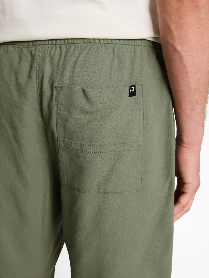 RELAXED VISCOSE LINEN BEACH SHORTS