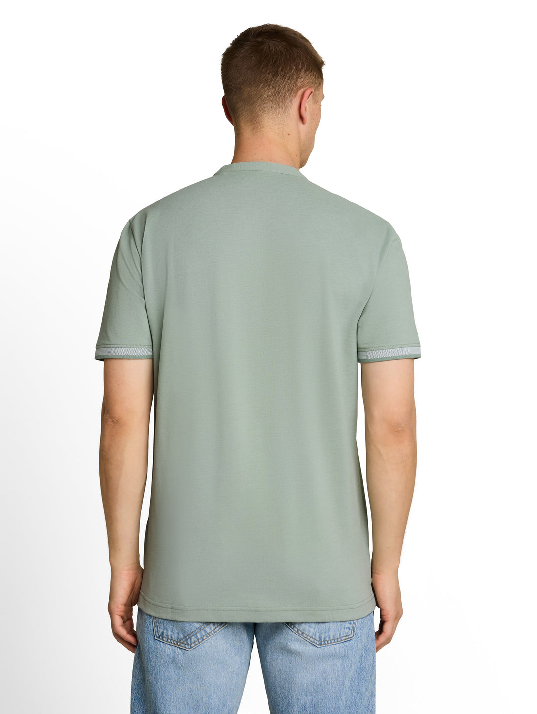 STAND UP COLLAR TWO TONE POLO