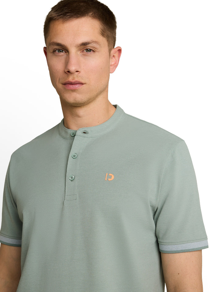 STAND UP COLLAR TWO TONE POLO