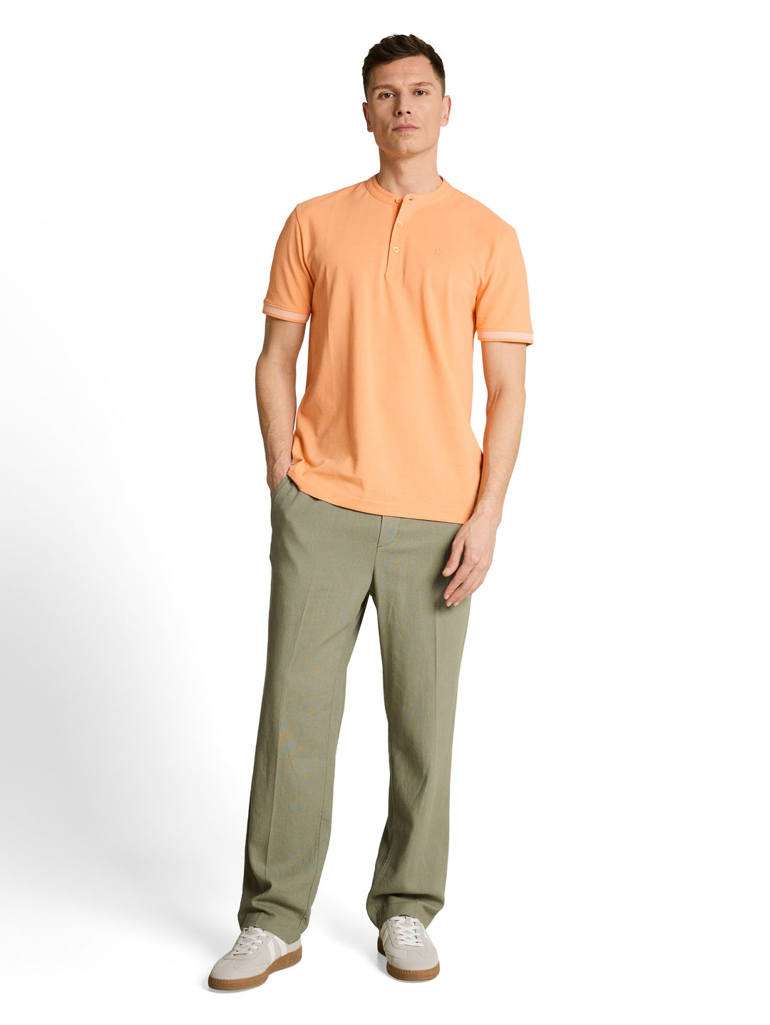 STAND UP COLLAR TWO TONE POLO