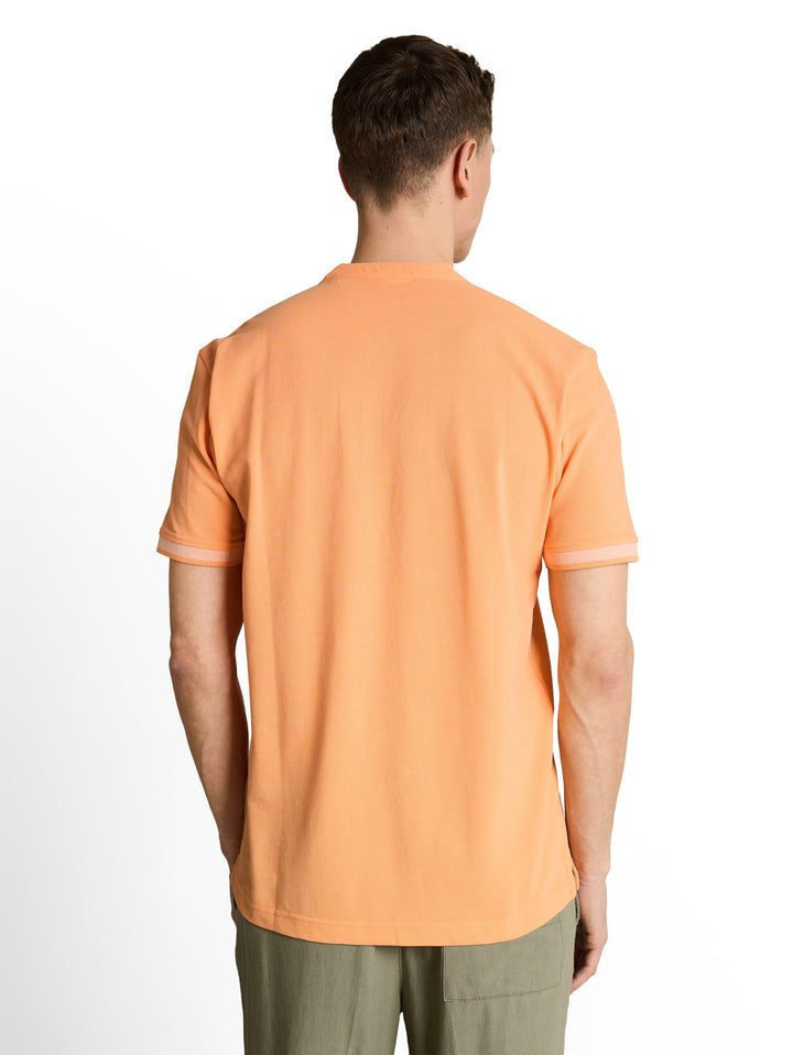 STAND UP COLLAR TWO TONE POLO