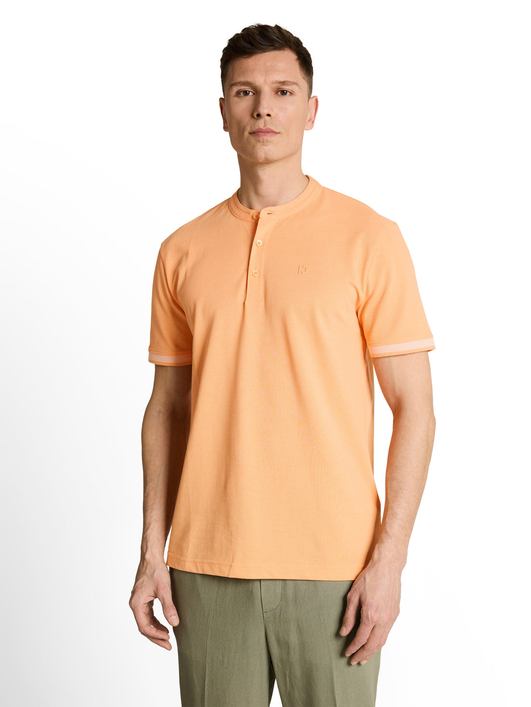 STAND UP COLLAR TWO TONE POLO