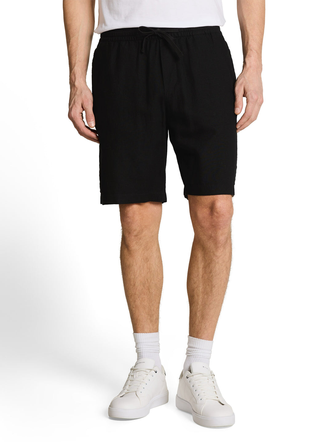 RELAXED VISCOSE LINEN BEACH SHORTS