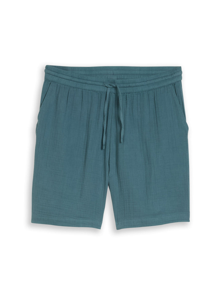 RELAXED MUSSELIN SHORTS