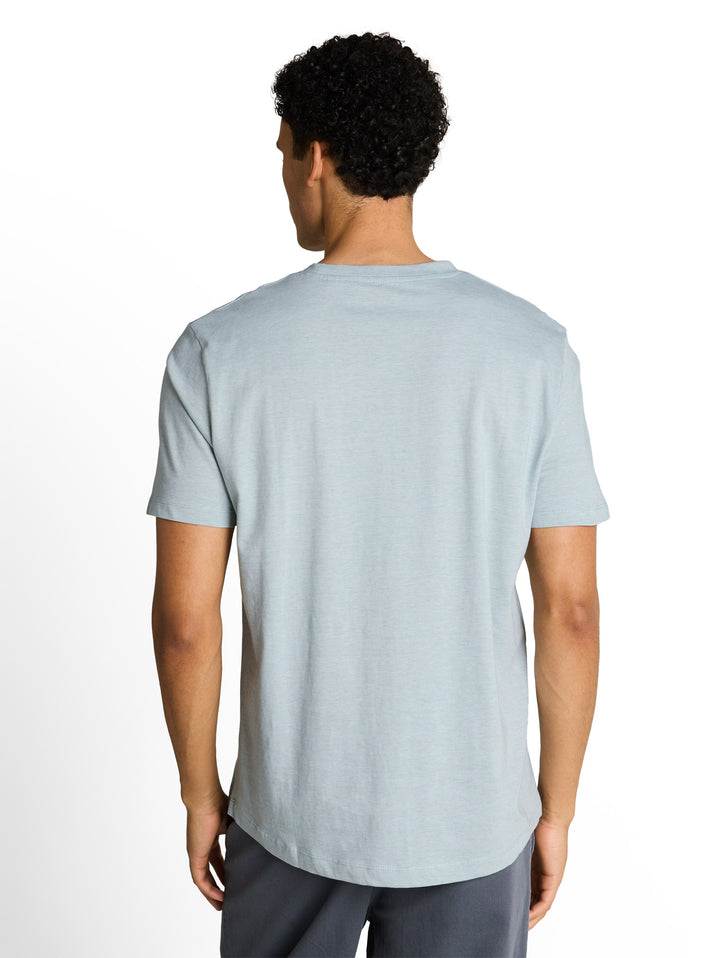 ROUNDED HEM FINESTRIPE T-SHIRT
