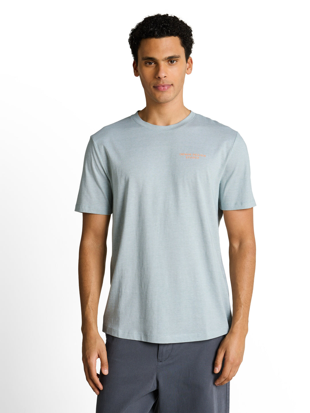 ROUNDED HEM FINESTRIPE T-SHIRT