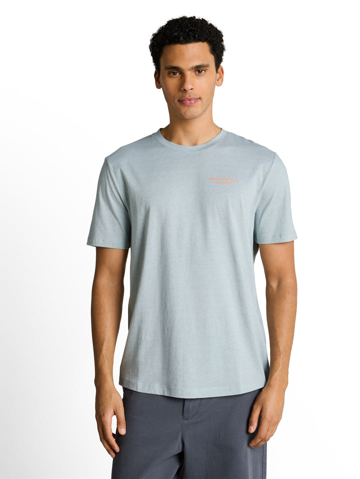 ROUNDED HEM FINESTRIPE T-SHIRT