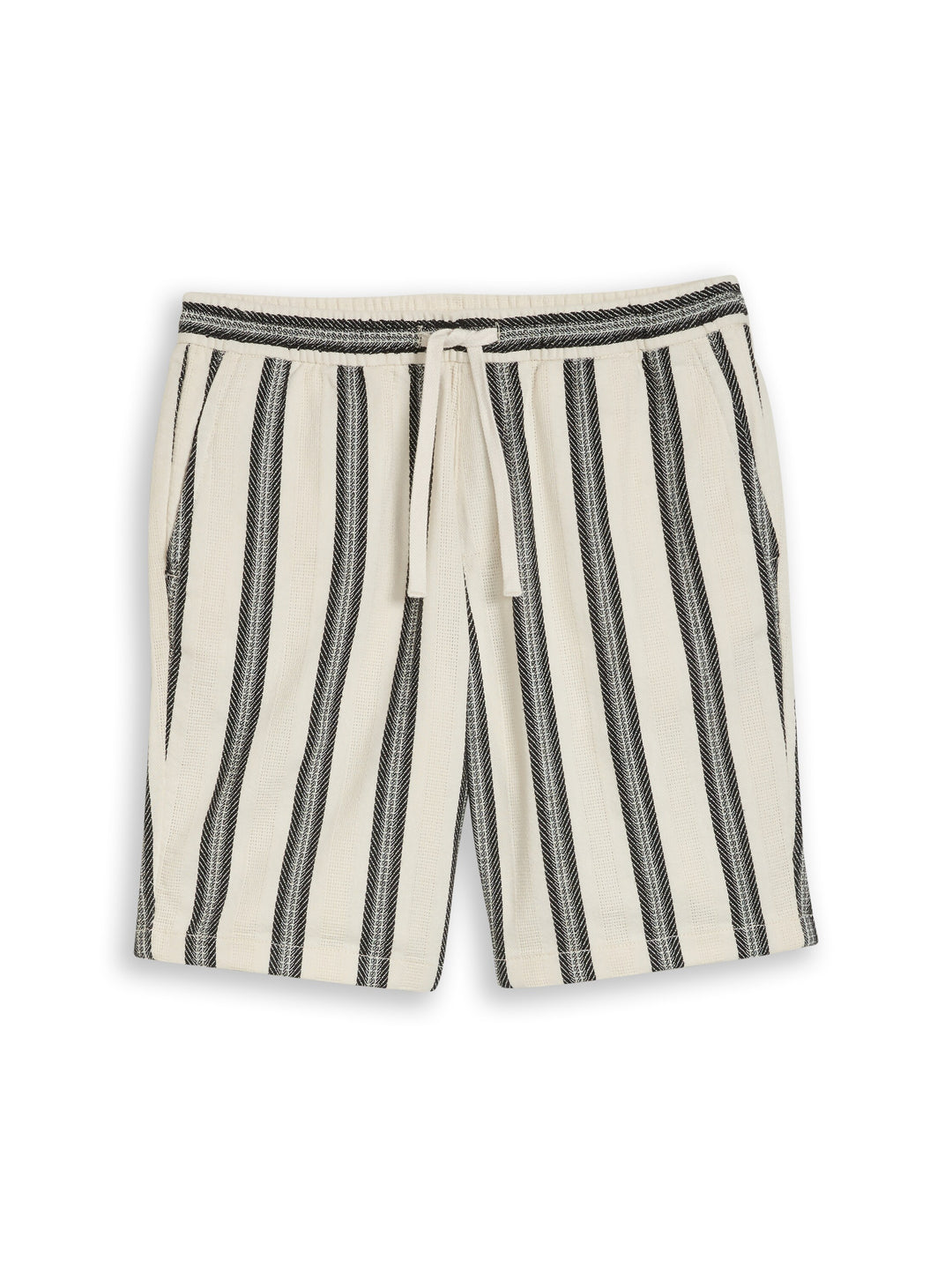 RELAXED STRUCTURED STRIPED SHORTS