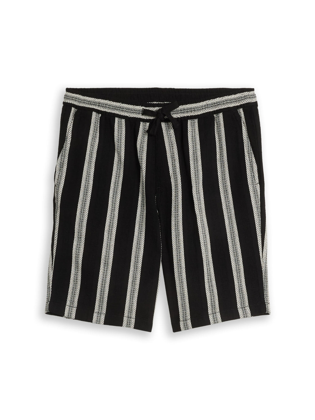 RELAXED STRUCTURED STRIPED SHORTS