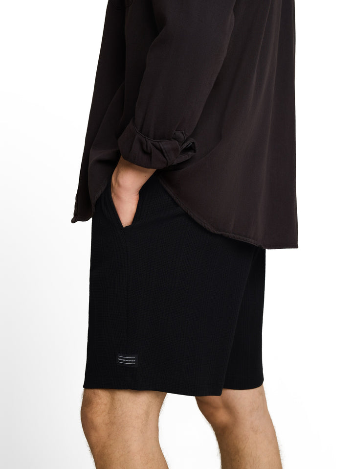 RELAXED STRUCTURED SWEAT SHORTS