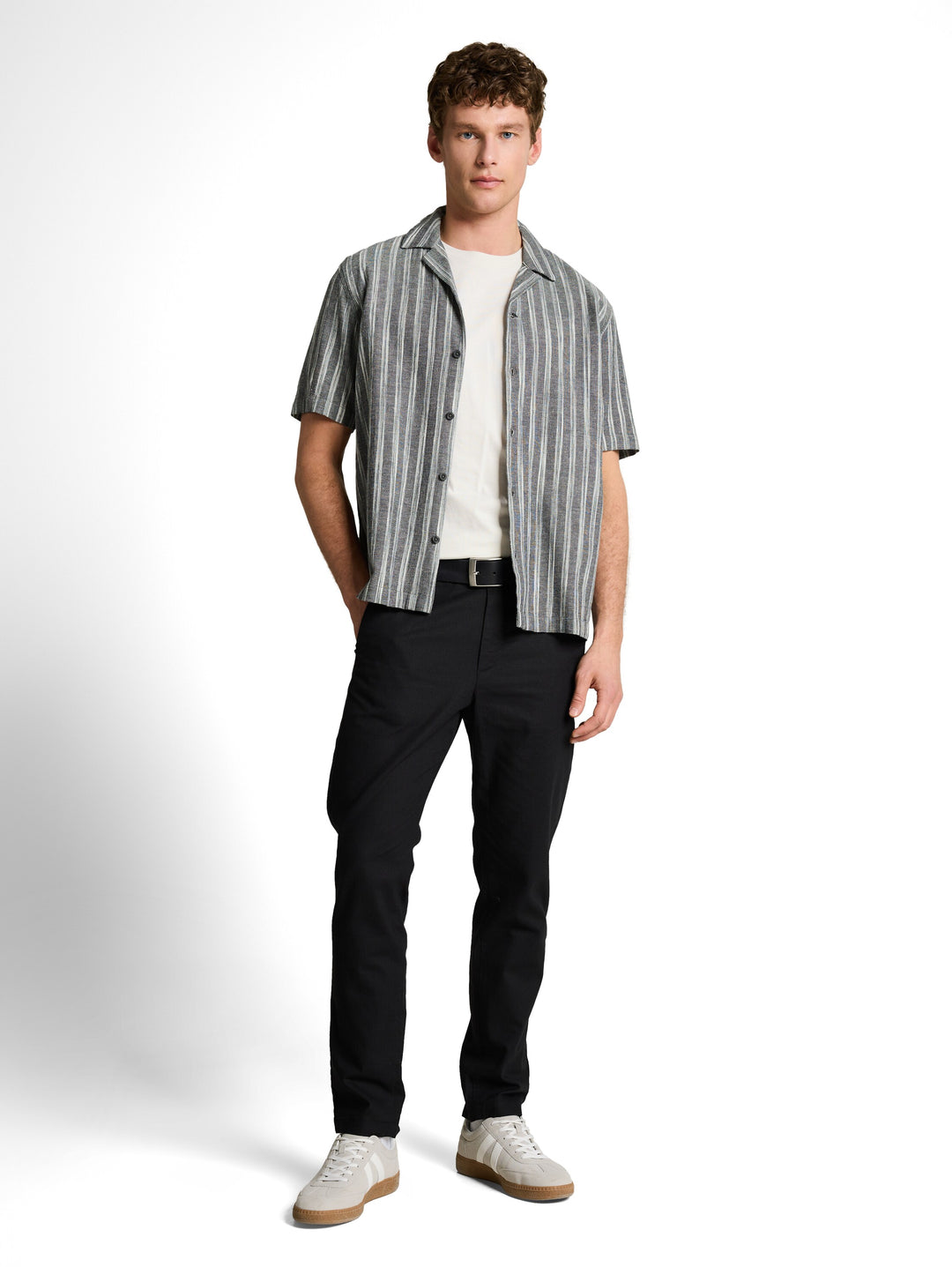 RELAXED STRUCTURED STRIPED SHIRT