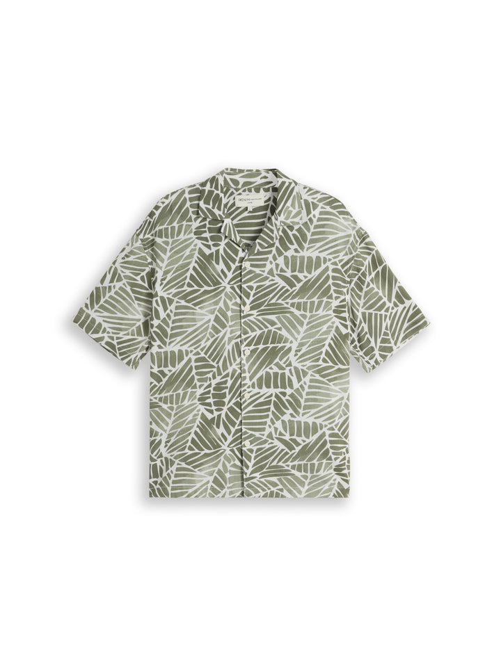 LOOSE VISCOSE COTTON RESORT SHIRT
