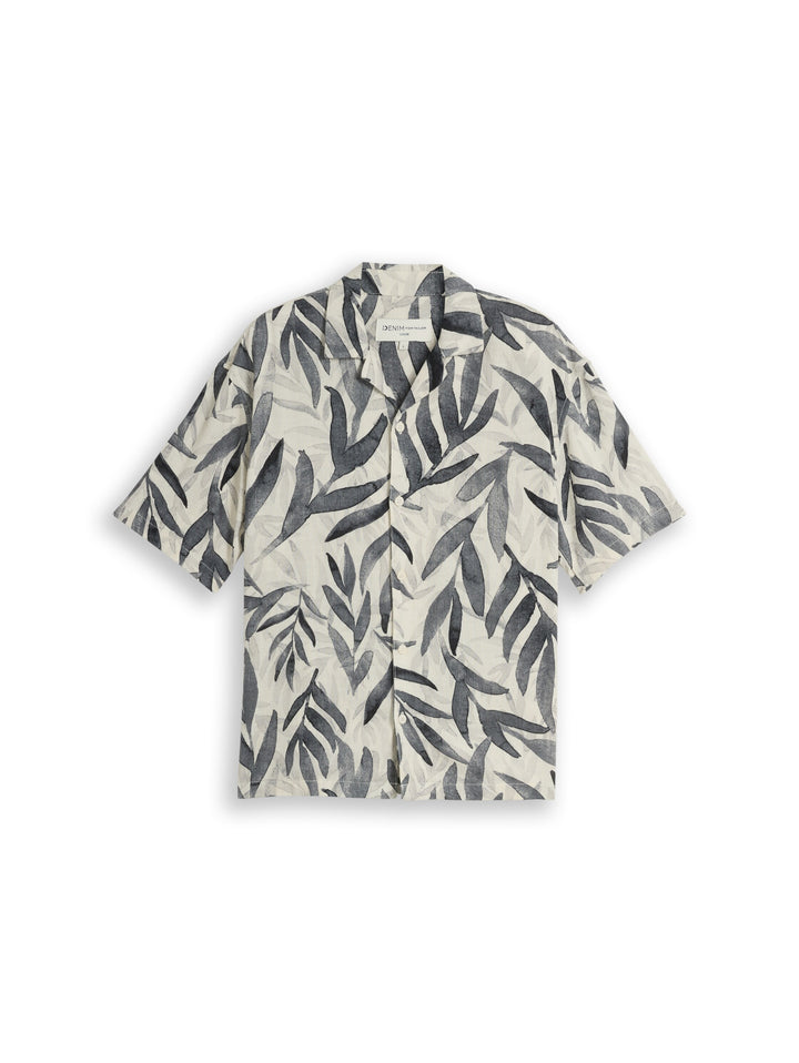 LOOSE VISCOSE COTTON RESORT SHIRT