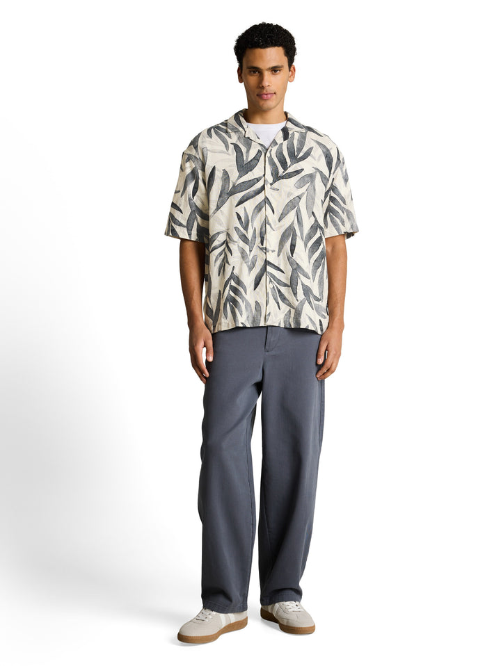 LOOSE VISCOSE COTTON RESORT SHIRT